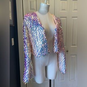 Iridescent Pink Sequin Jacket